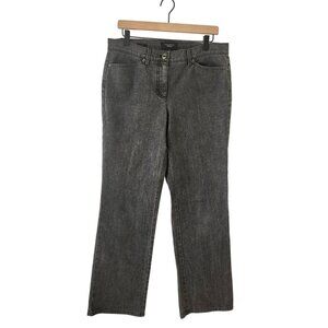 Talbots Pinstripe Grey Bootcut Jeans Denim Women's Size 8